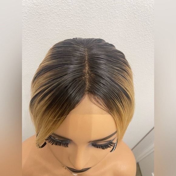 New! 20” 4x4 Lace Closure Wig, Human Hair Customized Ombre 4/27 - Picture 8 of 11